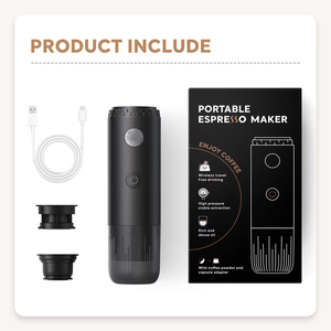 Machine à café expresso portable 3 tasses 7800 mAh, 19 bars, rechargeable par USB, prise EU, automatique, pour voiture et hôtel - Product Image 4