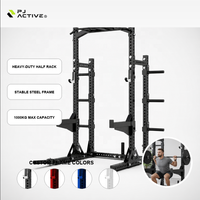 PINJIAN Power Rack Station d'entraînement multifonctionnelle avec barre de traction et système de croisement de câbles pour salle de sport intérieure