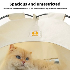 <span class=keywords><strong>Lit</strong></span> de tente pliable <span class=keywords><strong>pour</strong></span> animaux de compagnie, <span class=keywords><strong>pour</strong></span> chats et chiens, adapté à toutes les saisons. Livré avec un tapis respirant d'été <span class=keywords><strong>pour</strong></span> petits chats et chiens. - Product Image 2