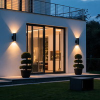 Applique murale extérieure LED moderne gris, noir, marron, étanche IP65, trois températures de couleur, en aluminium