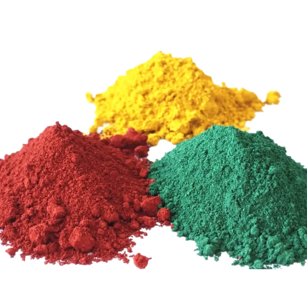 Ijzeroxide rood/geel/groen/oranje/blauw/bruin/zwart pigment poeder