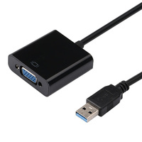 Konverter Adaptor USB ke VGA 1080P USB-A Berkualitas Tinggi Kondisi Baru untuk Laptop, Monitor, dan Proyektor