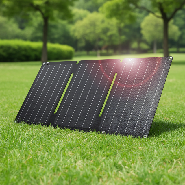 28W Foldable Solar Panel Charger Fast Charging USB-A USB-C Ports Portable IP68 Waterproof Compatible Cellphones iPad