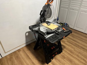 Table de travail pliante, établi de menuiserie portable avec pinces de 12 pouces pour <span class=keywords><strong>garage</strong></span>, table de menuiserie mobile, table de coupe - Product Image 6