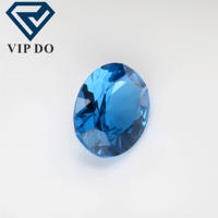 Qualité 5A 3x5mm-10x14mm taille ovale découpée à la machine 120 # spinelle bleue pierres précieuses en vrac forme ovale spinelle synthétique 120 # pierres précieuses bleues