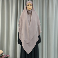 EID nouvelle prière couleur unie vêtements musulmans tchador 3 couches longues femmes khimar hijab dubaï islamique Nida quotidien élégant khimar