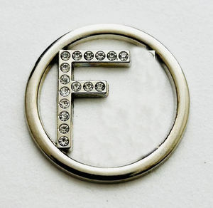 Telefoonhoesje kettingbedels DIY platte achterkant ambachten luxe designer metaal merkletter diamant schittert logo decoratie - Product Image 2