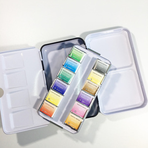 Vente chaude 12 couleurs <span class=keywords><strong>artiste</strong></span> <span class=keywords><strong>dessin</strong></span> ensembles <span class=keywords><strong>de</strong></span> peinture aquarelle professionnelle - Product Image 4