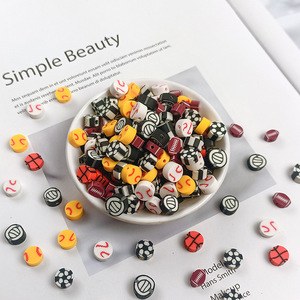 Tranches de poterie en argile souple 10MM perforées, perles colorées, accessoires de décoration, fournitures pour <span class=keywords><strong>la</strong></span> fabrication de bracelets, forme irrégulière - Product Image 2