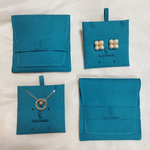 Custom Logo Velvet Jewellery Pouch Packaging Bag <b>Envelope</b> Necklace Bracelet Pouch Microfiber Jewelry Pouches - Product Image 6