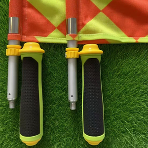 2 Buah Bendera Wasit Profesional yang Dapat Diputar dan Dilepas untuk Acara Sepak Bola Resmi, Bendera Wasit Tahan Air dengan Tas PU - Product Image 2