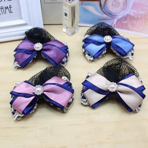 Pince à cheveux en tissu avec strass et nœud de style coréen pour queue de cheval, accessoire capillaire pour filles et enfants, usage quotidien - Product Image 1