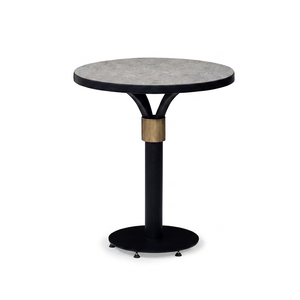 Modern Luxury Round <b>Console</b> <b>Table</b> <b>with</b> <b>Marble</b> <b>Top</b> and Metal Legs Compact Accent Desk for Apartment Hotel Living Room - Product Image 1