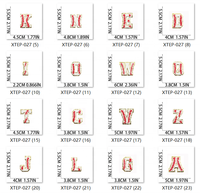 Nouveau Baseball Motif Alphabet Brodé Serviette Patch Personnalisé Baseball Lettre Fer sur Broderie Chenille Patchs pour Vêtements