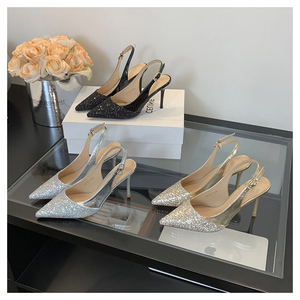 Thin Heel Closed Toe Winter <b>Sandals</b> for Autumn 2025 New Arrival Fashionable All-Match Small Heel Shoes for Women - Product Image 1