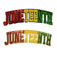 Patch thermocollant à sequins grande taille de haute qualité sur le thème de l'histoire des Noirs, patch Juneteenth pour vêtements et sacs