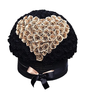 Roses <span class=keywords><strong>éternelle</strong></span>s naturelles, 1 an, tuzilizata, <span class=keywords><strong>boîte</strong></span> de fleurs romantiques bon marché - Product Image 1