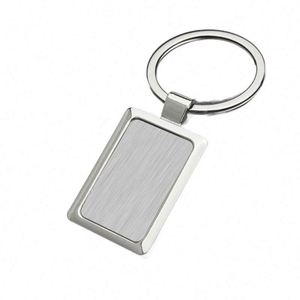 DIY Laser Printing Epoxy Logo Keychain Metal Zinc Alloy Round <b>Square</b> Rectangle Oval Shape Custom Keyring - Product Image 1
