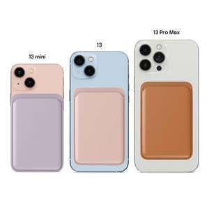 Luxury Short PU Leather Wallet with Magsafe Magnetic Holder Hasps Closure Unisex Apple Card Bag & <b>Coin</b> <b>Purse</b> - Product Image 1