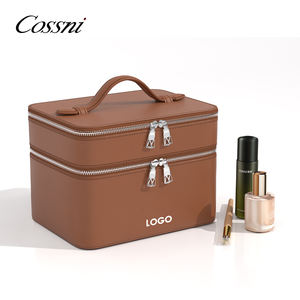 الأكثر مبيعاً من COSSNI منظم مقسم بطبقتين للسفر صندوق أدوات تجميل حقيبة زينة - Product Image 1