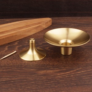 Brass <b>Candlestick</b> <b>Holder</b> Minimalist Style For Religious Activities Home Temple Use - Product Image 2