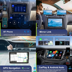 Podofo Android đài phát thanh xe 9 ''4 + 64 gam không dây Carplay/Android Auto GPS Wifi phía trước Loại C cho Volkswagen/Seat/Skoda/Polo/TOURAN ODM - Product Image 2