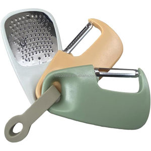Ensemble d'ustensiles de cuisine 3 pièces : éplucheur à <span class=keywords><strong>julienne</strong></span> pour légumes, presse-ail et gingembre, outils de cuisine empilables, accessoires - Product Image 6