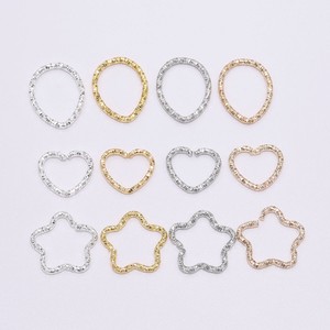Anneaux ouverts en forme d'étoile et de cœur, plaqués argent et or, composants de bijoux en fer pour la fabrication de bracelets, lot de 1000 pièces - Product Image 1