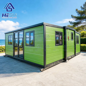 บ้านคอนเทนเนอร์สำเร็จรูปขนาด 40 ฟุต 20 ฟุต แบบขยายได้ สร้างเร็ว 1 2 3 4 5 ห้องนอน บ้านพักแบบพับได้ - Product Image 1
