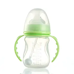 Bpa Free Baby Sippy Cup with Gravity Metal Ball Plastic Learning Handle Water Milk Bottles for Kids