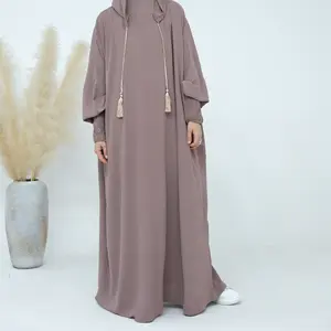 Eid Muslim Dress for Women Eid Abaya Morocco Ramadan Jilbab Hooded Prayer Dresses Kaftan Islam Dubai Arab Long Robe 2024