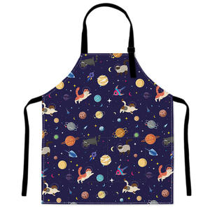 Promotional Cartoon <b>Apron</b> for Catering Custom Logo Space Pattern with Adjustable Buckle Kitchen <b>Apron</b> - Product Image 3