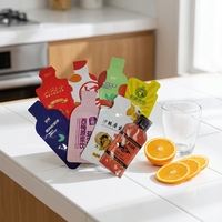 Pochettes souples à bec verseur, sachets alimentaires jetables pour jus et liquides buvables, impression personnalisée