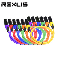 Câble XLR symétrique mâle-femelle pour microphone à condensateur de console de mixage, avec tête en alliage de zinc blindée couleur et aiguille plaquée argent