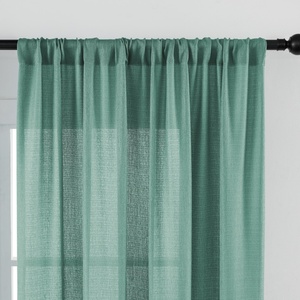 Factory Supply Modern Simple Style <strong>Thick</strong> Sheer <strong>Curtains</strong> for Living Room <strong>Voile</strong> Faux Linen Sheer Drapes - Product Image 2