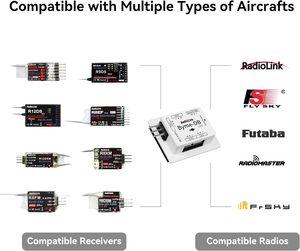 Controlador de vuelo Radiolink Byme-DB giroscopio incorporado para Delta Wing Micro avión de papel de ala fija <span class=keywords><strong>J10</strong></span> SU27 F22 - Product Image 4