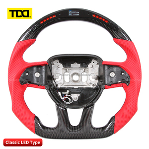 Volant en carbone TDD LED pour Dodge Challenger Charger SRT 2015 2016 2017, volant personnalisé en fibre de carbone véritable - Product Image 4