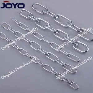 China Manufacturer Din5685 Welded Galvanized Steel Long Link Chain. .