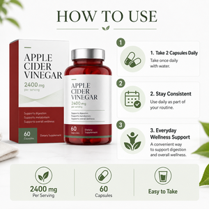 Capsule di Aceto di Mele all'Ingrosso 2400mg Estratto 10:1 ACV per il Benessere Quotidiano e il Supporto del Metabolismo Integratore Vegano in Confezione Grande - Product Image 5