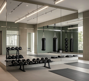 Venta al por mayor de <span class=keywords><strong>espejo</strong></span> sin marco de longitud de cuerpo completo de <span class=keywords><strong>2</strong></span>-8mm de espesor para la decoración de la pared del suelo en el gimnasio en casa salón o decoración de la habitación - Product Image 3