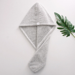 Toalla de secado de pelo de bambú para <span class=keywords><strong>mujer</strong></span>, gorro de secado de pelo, toalla de cabeza, toalla de salón - Product Image 6