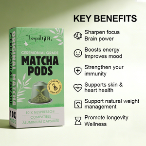 Bespritgift OM hign-end ผงชามัทฉะรส6A แคปซูลกาแฟกล่องของขวัญเข้ากันได้กับเครื่องชงกาแฟสากล - Product Image 5