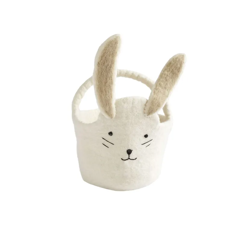 Sac de Pâques personnalisé sacs-cadeaux pour enfants paniers de chasse aux œufs en feutre lapin panier de Pâques
