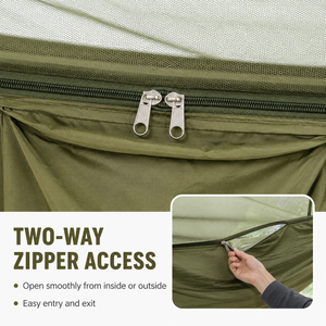 <span class=keywords><strong>Hamac</strong></span> de camping personnalisé en nylon 70D avec moustiquaire et poteaux en arche pour dormir en extérieur - Product Image 3