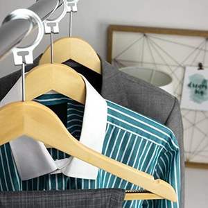 Cintres de sécurité en bois naturel de style hôtel Finition laquée à un niveau Serrure à anneau <span class=keywords><strong>antivol</strong></span> en métal - Product Image 6