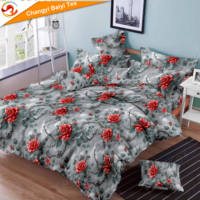 Ensemble de literie violet de style moderne Queen Size avec une variété de motifs de fleurs pour un usage domestique