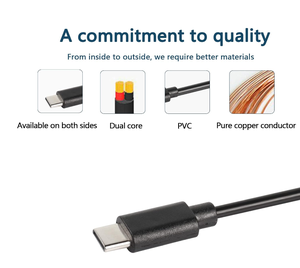22AWG 5V 3A Fiche USB-C à 2 Broches Fil Nu Connecteur à Extrémité Ouverte pour DIY - 1M/3.2FT - Product Image 3