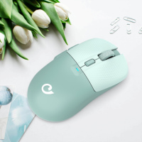 Ratón inalámbrico para juegos con 6 botones programables, ratón inalámbrico recargable de 2,4G BT, ratón para juegos de 2 pulgadas para jugadores de ordenador