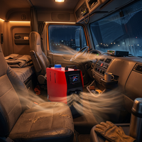 Chauffage de stationnement diesel tout-en-un avec 4 sorties, 12V 24V, écran LCD, télécommande, chauffage diesel portable pour camion