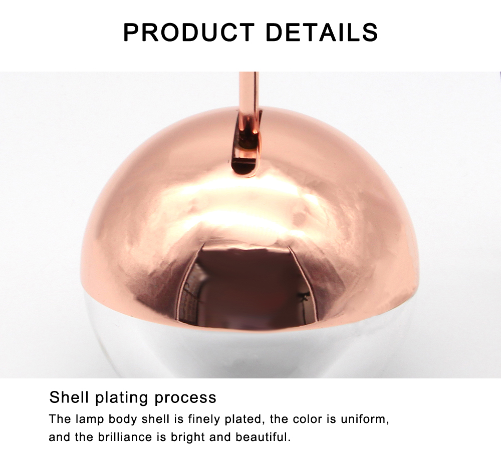 Modern Glass Pendant Lamps Restaurant Bar Cafe Chandelier Lights Creative Rose Gold Wrought Iron Hanging Lighting Indoor Leds